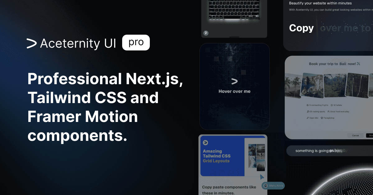 Aceternity UI's Pro Components