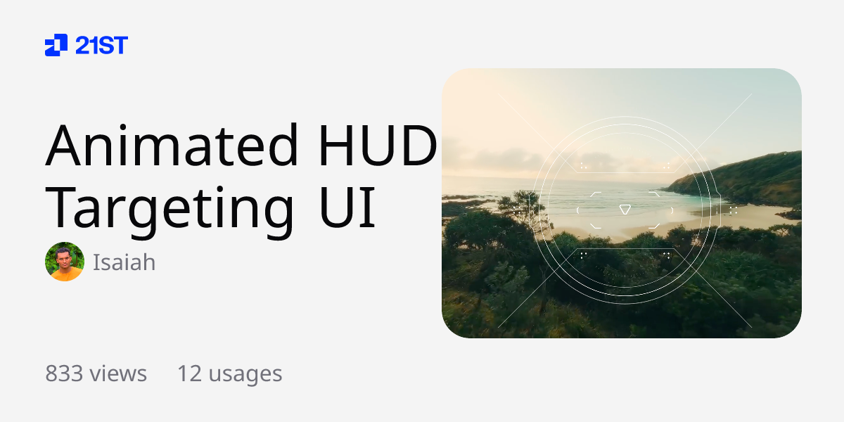 Animated HUD Targeting UI | Community Components - 21st.dev - The first ...