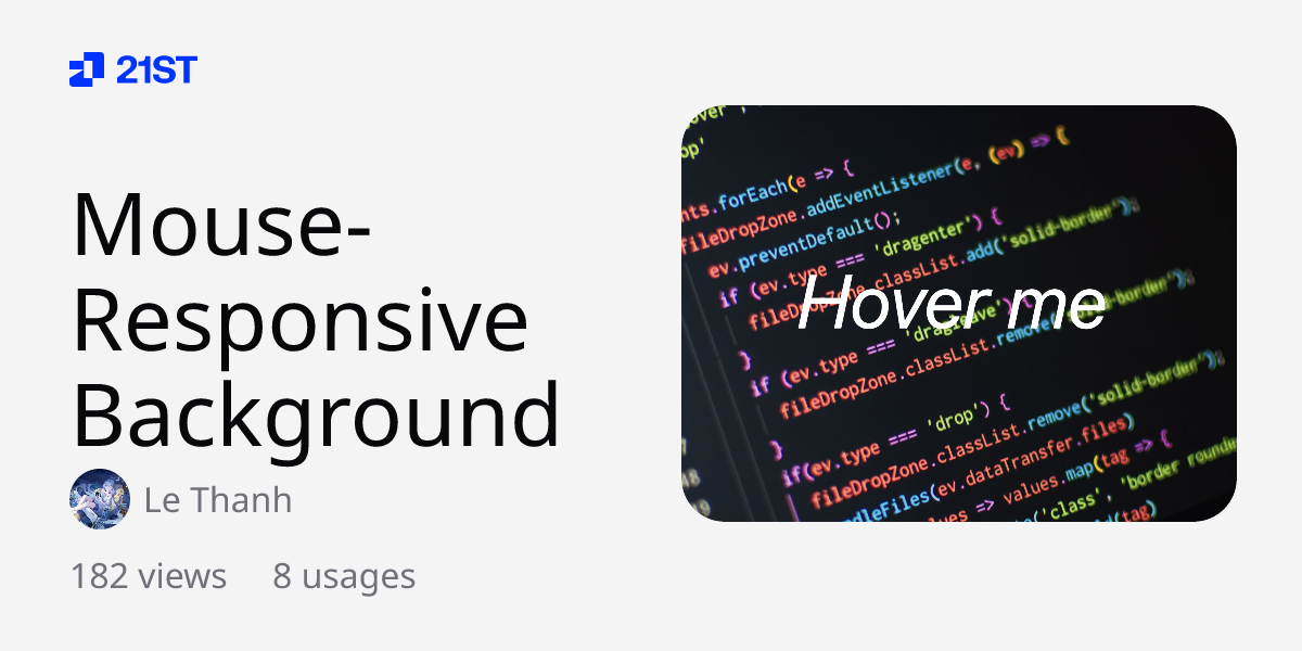 Mouse-Responsive Background | 21st.dev - Discover, share, and craft UI ...