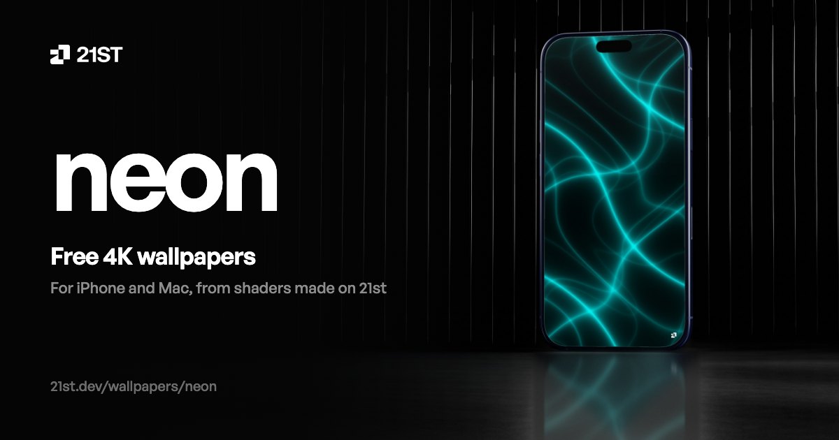 The neon pack: free 4K shader wallpapers | 21st