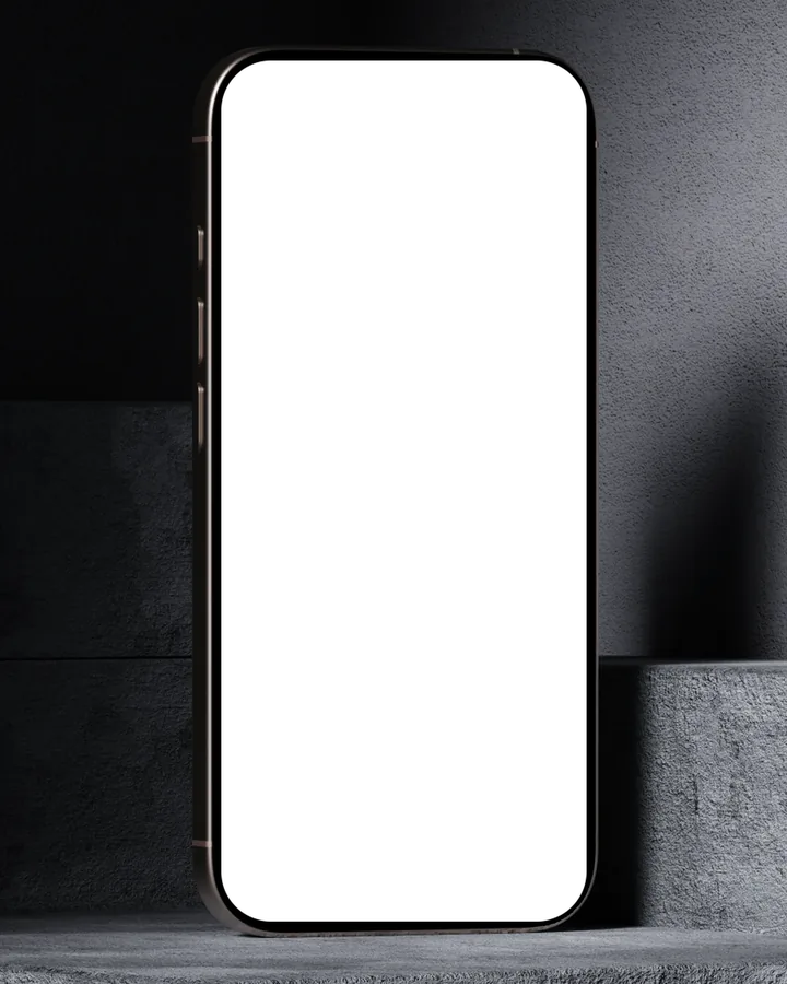 An iPhone on concrete steps, the wallpaper on its lock screen